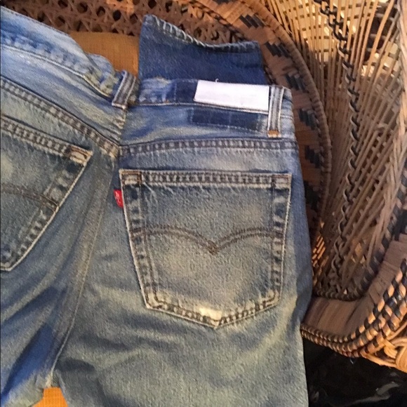 Re/Done Cropped High Waisted Jeans - Picture 6 of 8